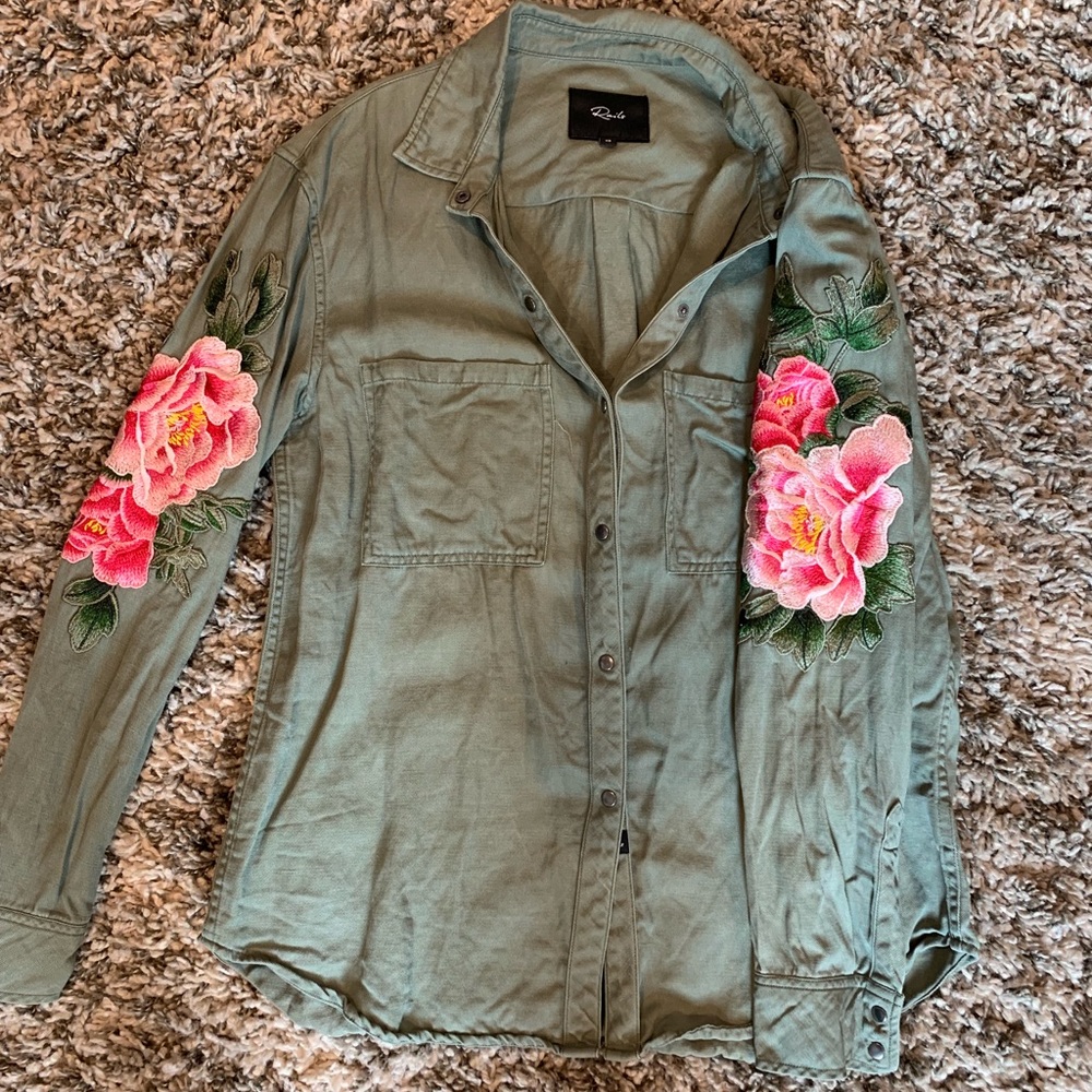 Rails embroidered utility shirt